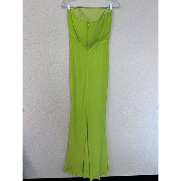 LOVERS + FRIENDS Pryce Sleeveless Maxi Dress Gown Size S Bright LIme Green - Picture 2 of 16